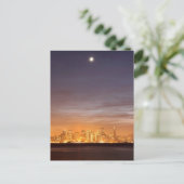 Carte Postale Moon setting over San Francisco on hazy december (Debout devant)