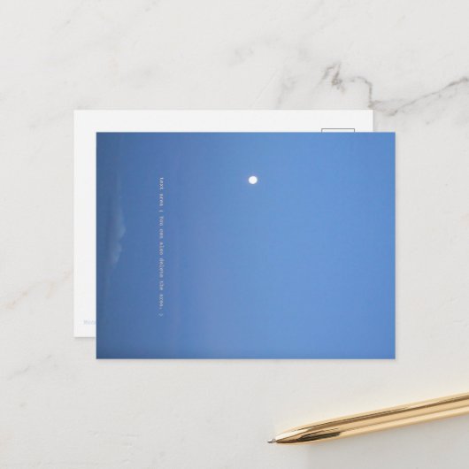 Carte Postale Moon Stairs (Devant/Arrière en situation)