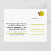 Carte Postale Moon Wolf, Invitation de la fête d'Halloween (Dos)