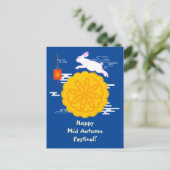 Carte Postale Mooncake Jumping Moon Moon Moon Rabbit (Debout devant)