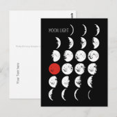 Carte Postale MOONLIGHT blanc & rouge + vos idées (Devant / Derrière)
