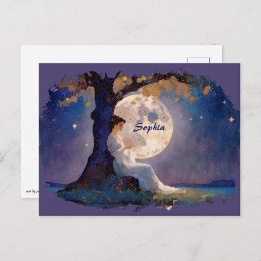 Carte Postale Moonlit Dreamer - Serene Night Sky (Devant / Derrière)