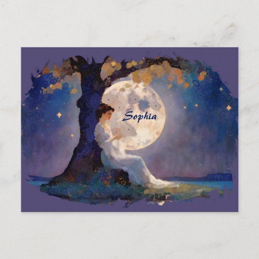 Carte Postale Moonlit Dreamer - Serene Night Sky (Devant)