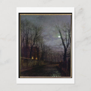 Carte Postale Moonlit Street Scene, 1882 (oil on canvas) 2