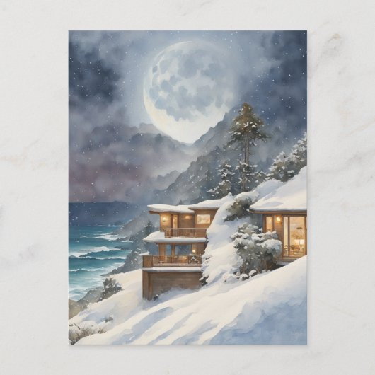 Carte Postale Moonse d'hiver Big Sur (Devant)