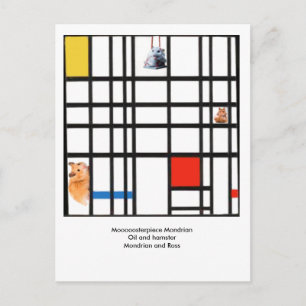 Carte Postale Moooosterpiece Mondrian