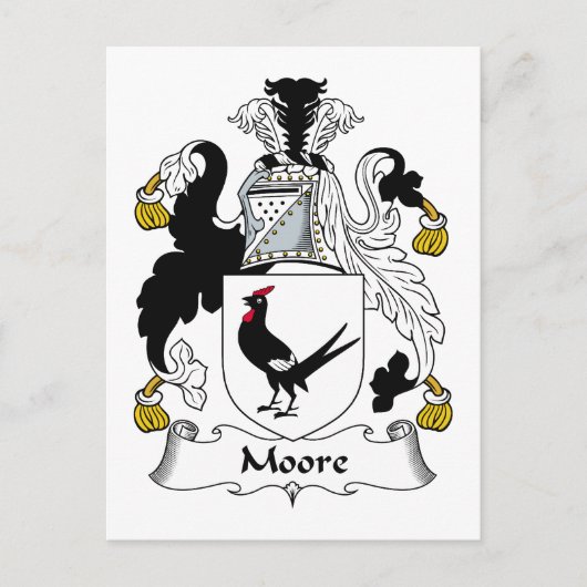Carte Postale Moore Family Crest (Devant)