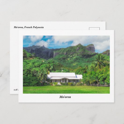 Carte postale Mo'orea (Devant / Derrière)