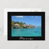 Carte Postale Moorea bungalows de vacances au-dessus de l'eau (Devant / Derrière)