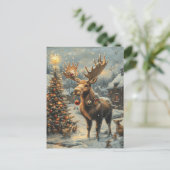Carte Postale Moose de Noël (Debout devant)