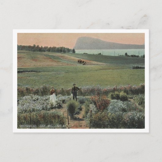 Carte Postale Moosehead Lake ME, Mt Kineo, ferme 1910 (Devant)