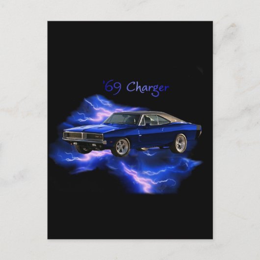 Carte Postale Mopar : Chargeur de Dodge 69 (Devant)
