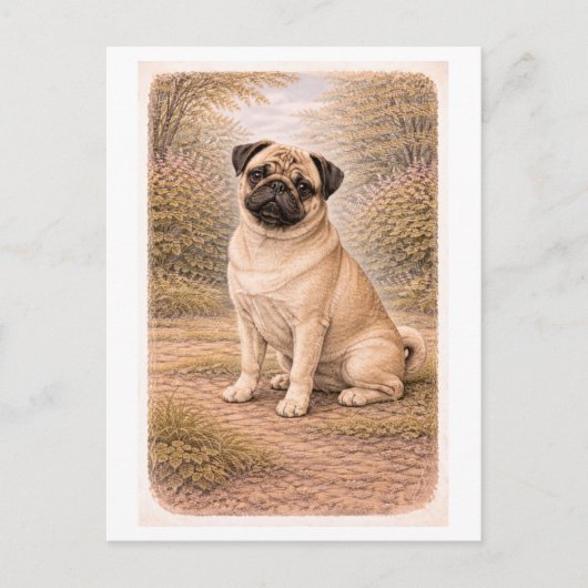 Carte Postale Moppe de style vintage (Devant)