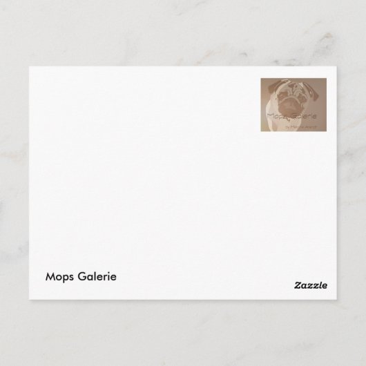 Carte Postale Mops Aura (Dos)