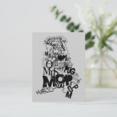Carte Postale Mops aus Buchstaben (Debout devant)