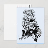 Carte Postale Mops aus Buchstaben (Devant / Derrière)