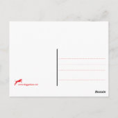 Carte Postale Mops aus Buchstaben (Dos)