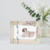 Carte Postale Mops vintages (Debout devant)