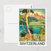 Carte Postale Mopuntains et lacs de Suisse (Devant / Derrière)