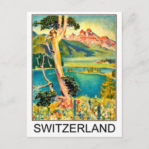 Carte Postale Mopuntains et lacs de Suisse