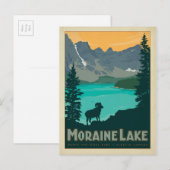 Carte Postale Moraine Lake, Alberta Canada (Devant / Derrière)