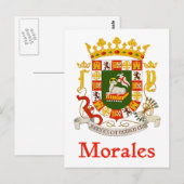 Carte Postale Morales Porto Rico Shield (Devant / Derrière)
