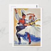 Carte Postale Moravia Folk Dance, République tchèque (Devant / Derrière)