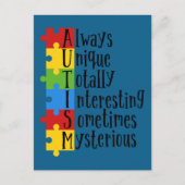 Carte Postale Morceaux d'autisme (Devant)