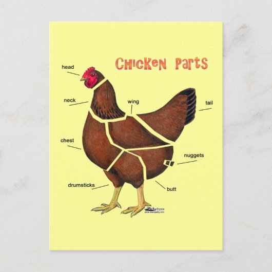 Carte Postale Morceaux de poulet (Devant)