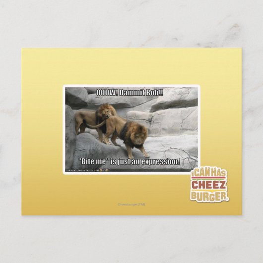 Carte Postale Mordez-moi est juste une expression ! (Devant)