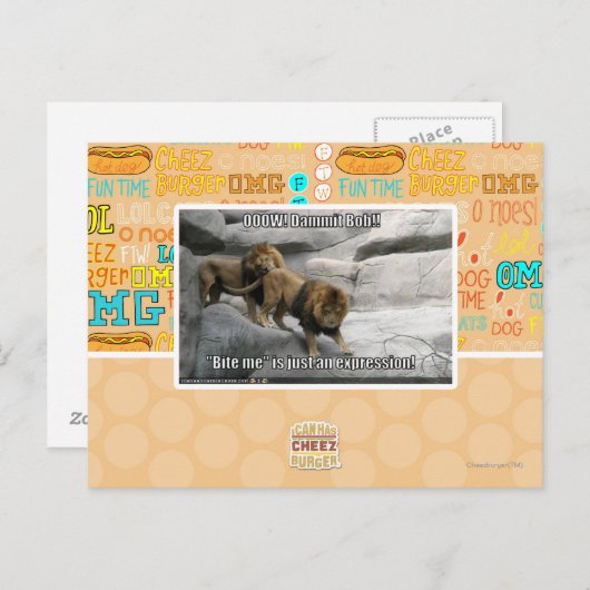 Carte Postale Mordez-moi est juste une expression ! (Devant / Derrière)