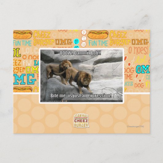 Carte Postale Mordez-moi est juste une expression ! (Devant)