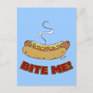 Carte Postale Mords-moi - Hot Dog