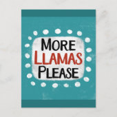 Carte postale More Llamas Please (Devant)