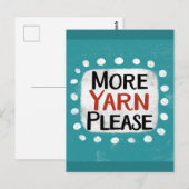 Carte postale More Yarn Please (Devant / Derrière)