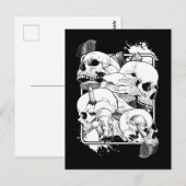 Carte Postale Morel Champignons Nature Crâne de cuisine (Devant / Derrière)