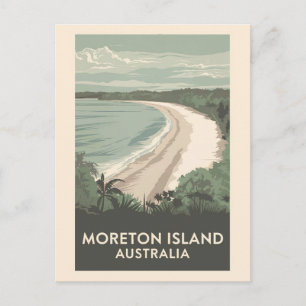 Carte Postale Moreton Island Australie Illustration Travel Art