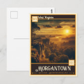 Carte Postale Morgantown, Virginie-Occidentale | VINTAGE (Devant / Derrière)