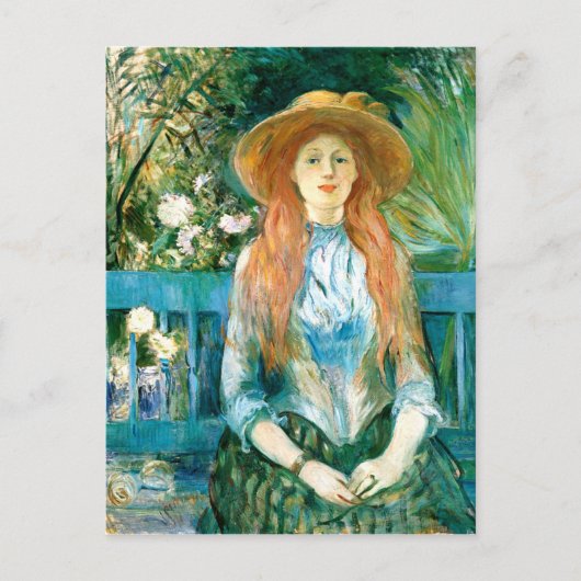 Carte Postale Morisot - Jeune fille dans un parc (Devant)