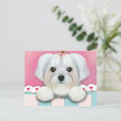 CARTE POSTALE MORKIE SHELLY (Debout devant)