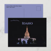 Carte Postale Mormon Idaho Falls Idaho Temple Idaho (Devant / Derrière)