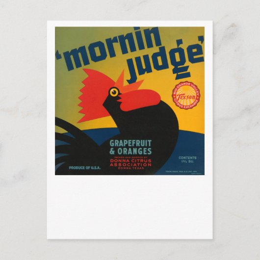 Carte Postale Mornin Juge Grapefruit et Oranges (Devant)