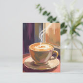 Carte Postale Morning Coffee | Watercolor Cafe Mug (Debout devant)