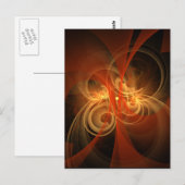 Carte Postale Morning Magic Art abstrait moderne d'énergie lumin (Devant / Derrière)