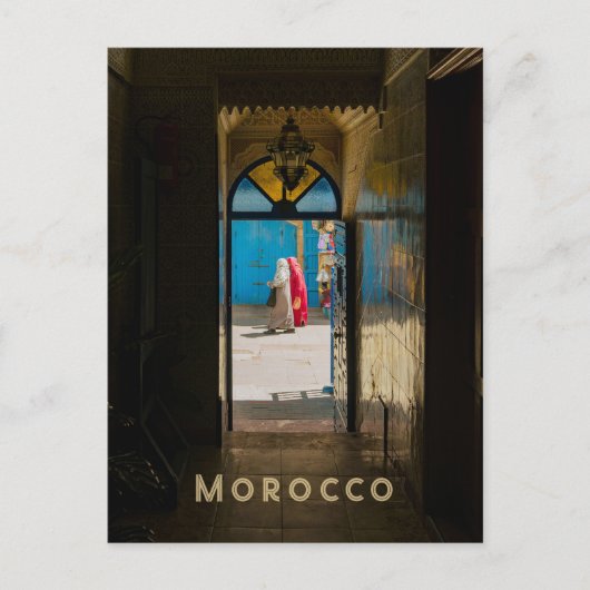 Carte Postale Morocco authentic Medina street photo (Devant)