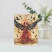 Carte Postale Morrigan déesse celte de la bataille (Debout devant)