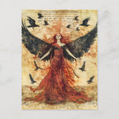 Carte Postale Morrigan déesse celte de la bataille (Devant)