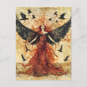 Carte Postale Morrigan déesse celte de la bataille