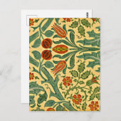 Carte Postale Morris - Fleur d'automne (Devant / Derrière)