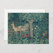 Carte Postale Morris Tapestry Deer Arts and Crafts (Devant / Derrière)